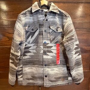 NWT Jachs Men's medium fleece lined wool blend Shirt Jacket shacket barn coat